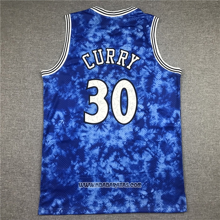 Camiseta Golden State Warriors Stephen Curry #30 Galaxy Azul